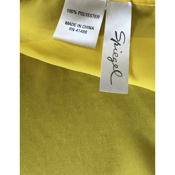 Spiegel Yellow Scarf Wrap Shawl Floral Theme 53” X 40” - Picture 4 of 4